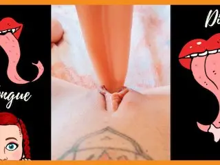 Big and Long Tongue Dildo Lick and Fuck Horny and Wet Pussy. ( MissHornyG )