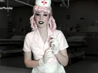 Goth Nurse Joy gives you a Prostate Exam