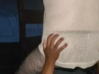 Mistress getting Pussy Ate in Fishnets