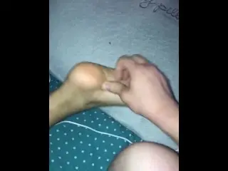 Tight Latina Asshole Tickle Torture while her Pussy Drips