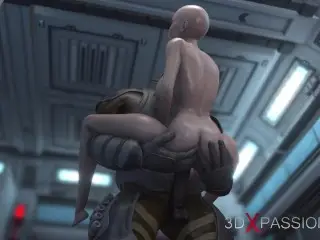 Sci-fi. Alien Monster Fucks a Girl in the Mars Base Camp