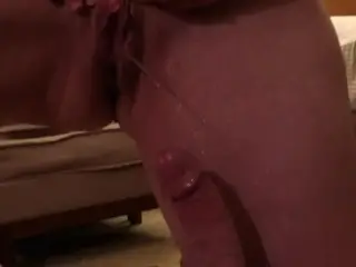 Wife Pisses on Husband's Cock in Hotel Room