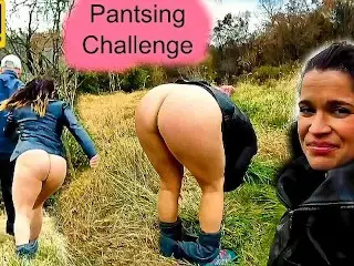 Pantsing Handcuff Challenge (Onlyfans @PantsingQueen)