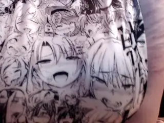 Bouncing Ahegao Girls - 40DDD Tits Covered in Anime Girls and Played with