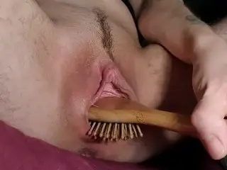 Teen Ftm Jamie ♡ Fucking myself with a Brush (the Hard Part)