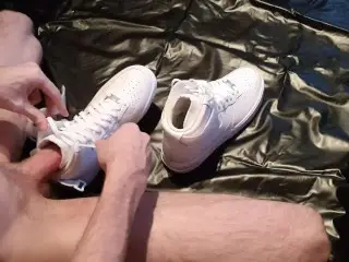 4K - Hard Masturbation with Nike Airforce 1 Sneaker