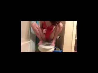 Closeup and Toilet Squat Pee