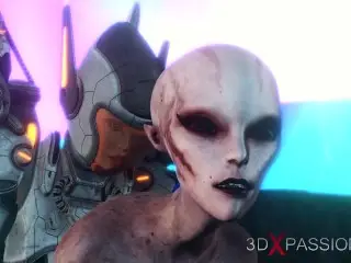 Full Video - Female alien gets fucked hard by sci-fi explorer in spacesuit on exoplanet