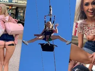 Blonde Sky Pierce Public Sex after Showing Pussy to Crowd POV