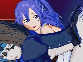 Symphogear - Futanari Maria Fucks Tsubasa and Garie (3D Hentai)