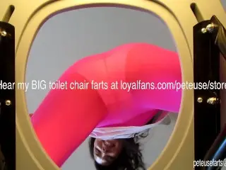 Girl Farts on you from her Toilet Chair Peteuse Cute Farts