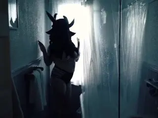 HOTTEST NORSE GOTH BABE ALL WET AND STEAMY