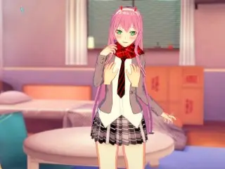 3D Hentaigame - take Zerotwo Virginity and Creampie