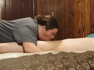 BBW first Blowjob on Camara