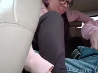 Dry Humping in the back of his Car Leads to Hot Public Fuck