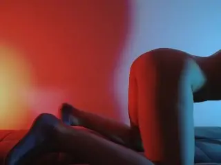 Neon Chick Turned in Front of the Camera and Jumped on a Dick