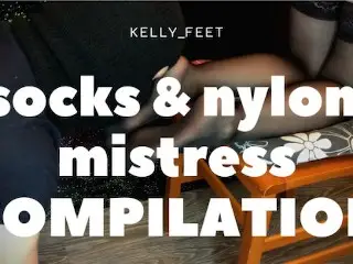 Kelly_feet Socks & Nylon Dominates Mistress Slave Girl Goddess COMPILATION