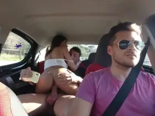 Having Sex with Pretty Latina on the Uber