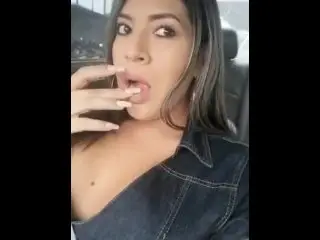 Shhh!!! my Uber Driver has me so Hot... my Fingers Slide over my Panties