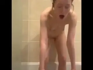 Petite Teen Masturbates and uses Toy in the Bath