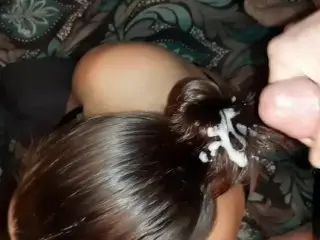 Custom Hair Fetish Video. Cum on Girls Hair and Brushed In.