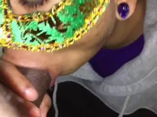 Mask On, Licking the Tip