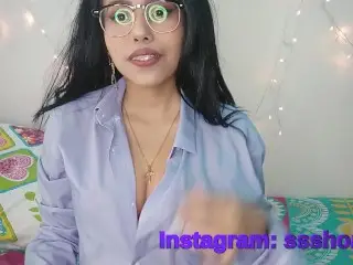 (JOI) Latina Teen in Lingerie Helps you Cum