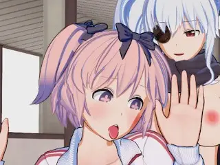 Senran Kagura - Futa Yagyuu X Hibari 3D Hentai