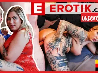 Tattooed German Pornstar Mia Blow Rides Dick and Loves to Swallow! (GERMAN)