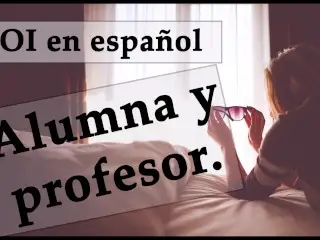 Alumna y Profesor. JOI Voz Española Con SORPRESA ANAL.