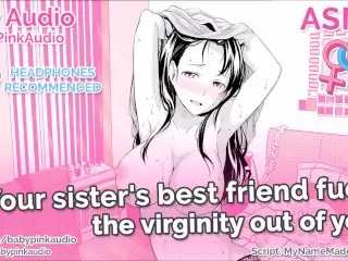 ASMR - your Sister's best Friend Fucks the Virginity out of you (Audio Roleplay)