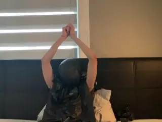 Plastic Bag Breathplay self Bondage Freakout