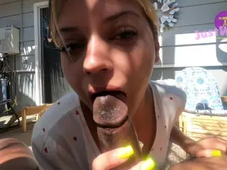 Beautiful Day, BBC, and my Perfect Mouth to Suck & Swallow his Cum