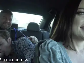 BiPhoria - Hot Uber Driver Joins Horny Gay Couple in Backseat