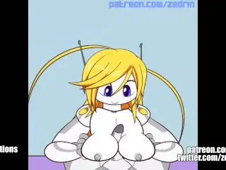 GIF Compilation - Monster Girls, Robot Girls, Breast Expansion (animations by Zedrin)