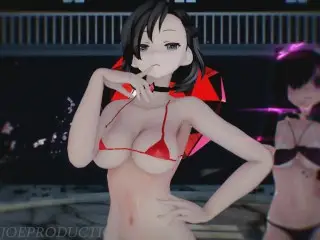 MMD SFW Mitsu and Kaat - Good Night Kiss 1100