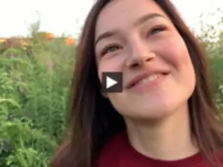 Public Outdoor Blowjob with Creampie from Shy girl in the Bushes - Olivia Moore