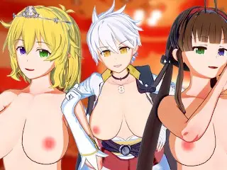 Senran Kagura - Futa Ryobi and Ryona take Turns Fucking Miyabi 3D Hentai