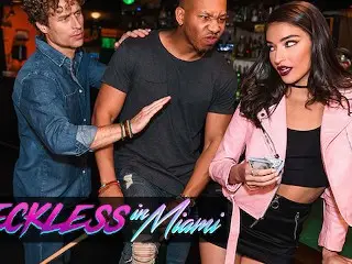 RecklessInMiami - Emily Willis Takes Michael Vegas & Ricky Johnson’s Cocks