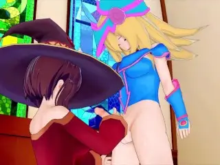 FUTA Dark Magician Girl X KONOSUBA MEGUMIN(3D HENTAI)