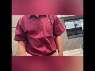 (Risking it All) Lucky McDonald’s Manager Fucks Unhappy Customer on Cafe Lobby Table