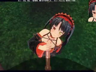 3D HENTAI POV DATE a LIVE Kurumi Tokisaki Blowjob