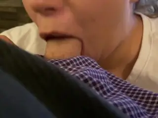 POV Blowjob Deepthroat too much Cum