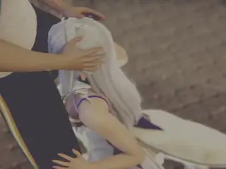 Re:Zero - Emilia gives Subaru a Blowjob