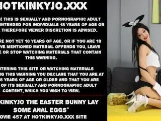 Hotkinkyjo the Easter Bunny Lay some Anal Eggs