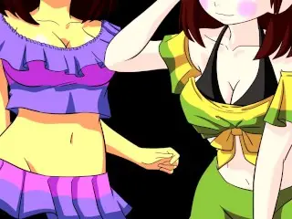 Speed Paint - Frisk and Chara Bikini