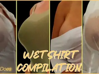 Wifey Wet Shirt Compilation Big Tits no Bra - 🔥➡️OF @wifeydoespremium