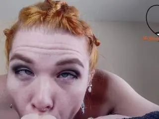 Redhead Loves Deepthroating Cock so much she makes Aheago Faces - TheGoddessOfLust