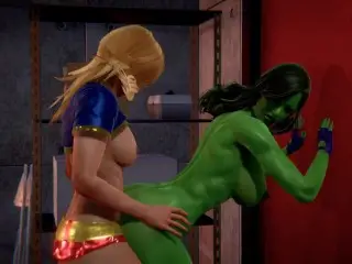 Futa - Anal - Supergirl x she Hulk