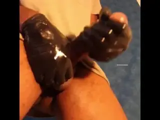 Lick the Cum off my Gloves Slut